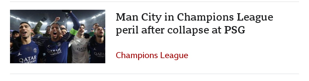 I know they've been sandbagging in order to get sympathy from the premiership's prosecutors, but why have the beeb written this headline like it's a bad thing?
