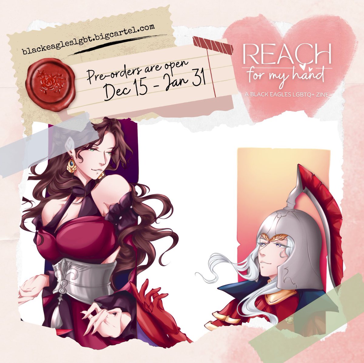 arylaeee's tweet photo. There’s only a little over a week left before POs close for @BlackEaglesLGBT! Can we make it to the hardcover stretch goal? We’re so close! Here’s some spot art I drew for @DarkHolyElf’s lovely fic!
.
#edelthea #FE3H https://t.co/30Aity2Mkm