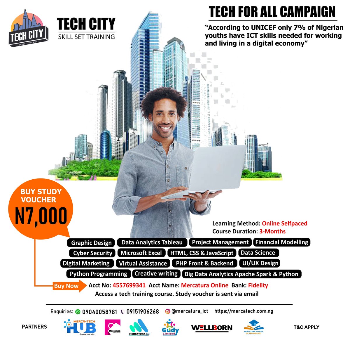 MercaturaShop's tweet photo. We have made tech education affordable and accessible from your comfort zone.
Buy a study voucher &amp; learn a tech skill today!
https://t.co/jpVX8oqjeA https://t.co/EAoBaZTo77
