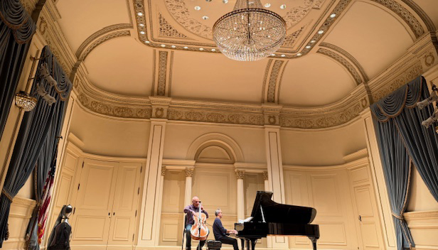 InterHarmony's tweet photo. The dress rehearsal for Paris Mirages today with Misha Quint and Alexei Volodin. Come to the Jan 23 concert @CarnegieHall at 8PM! #InterHarmony #InterHarmonyConcertSeries #MishaQuint #AlexeiVolodin https://t.co/AWrR8dvGGt