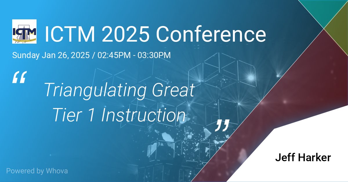 Jeffharker (@jeffharker314) on Twitter photo Thrilled to share some news! ๐๐ I'll be speaking at ICTM 2025 Conference on Jan 25 - 26, 2025. I would love to see you there! <a href="/IndianaCTM/">ICTM Indiana</a> tinyurl.com/2auwonlx #ICTM25 Thrilled to share some news! ๐๐ I'll be speaking at ICTM 2025 Conference on Jan 25 - 26, 2025. I would love to see you there! <a href="/IndianaCTM/">ICTM Indiana</a> tinyurl.com/2auwonlx #ICTM25