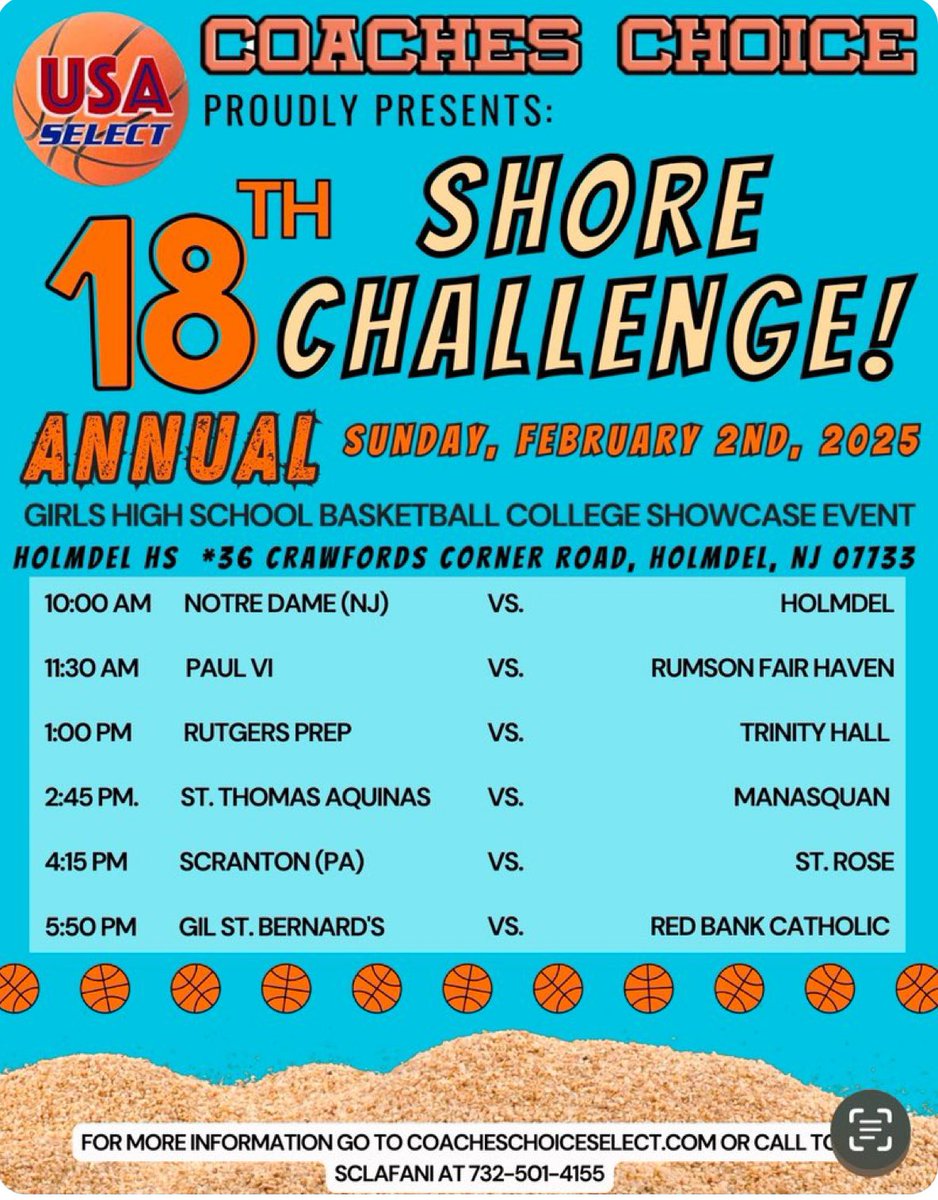 🔥Big game on Feb 2nd at Holmdel HS Red Bank Catholic ⛹️‍♀️vs Gill Saint Bernard⛹️‍♀️A lot of D1 players playing in not only this game but in the whole event! <a href="/rbcgirlshoops/">RBC Girls Basketball</a> <a href="/GSBSportsTweets/">Gill St. Bernard's</a> <a href="/sidneyquinn44/">Sidney Quinn</a> <a href="/TessaCarman3/">Tessa Carman</a> <a href="/KieranQ3434/">Kieran Quinn</a> <a href="/tessalozner/">Tessa Lozner</a> <a href="/kaityhealy/">Kaity Healy</a> <a href="/kaityplatt2027/">Kaitlyn Platt</a>