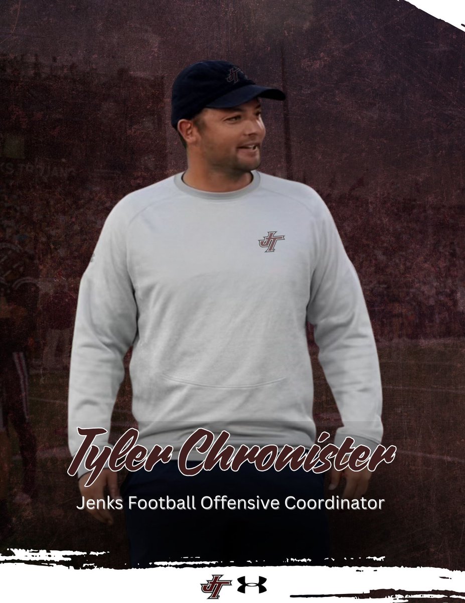 JenksTrojanFootball (@jenksfootball) on Twitter photo Jenks Football is excited to announce Tyler Chronister <a href="/chronister5/">Tyler Chronister</a> as the new Offensive Coordinator.
Please help us welcome Coach Chronister and his wife, Kyndall & their children Cooper, Collins & Crew to the Trojan Family!
<a href="/CoachAdamGaylor/">Adam Gaylor</a> <a href="/CoachJacq/">Jacques Washington</a> Jenks Football is excited to announce Tyler Chronister <a href="/chronister5/">Tyler Chronister</a> as the new Offensive Coordinator.
Please help us welcome Coach Chronister and his wife, Kyndall & their children Cooper, Collins & Crew to the Trojan Family!
<a href="/CoachAdamGaylor/">Adam Gaylor</a> <a href="/CoachJacq/">Jacques Washington</a>