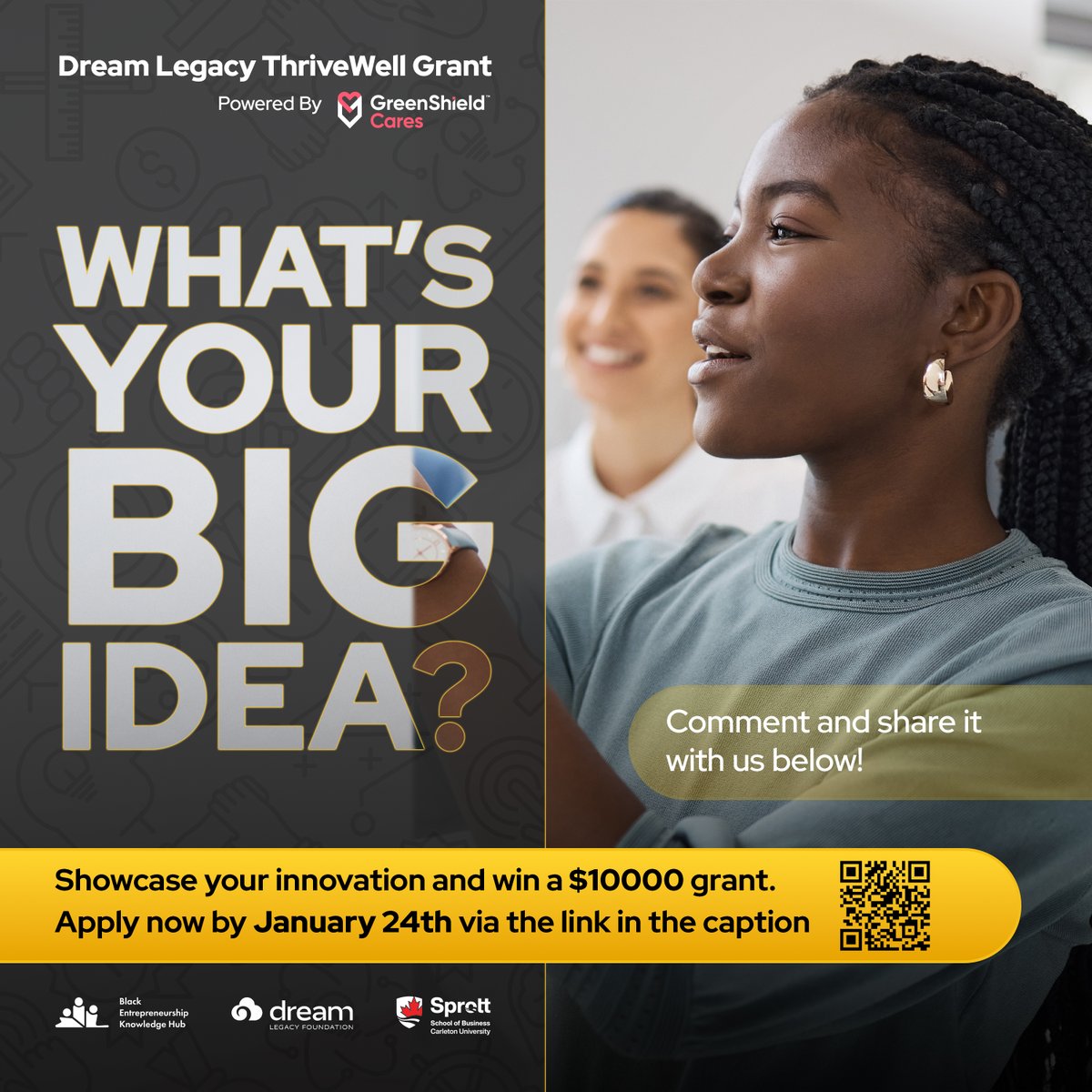 Got a big idea that could transform your community? 🌟
We're offering $10,000 through the ThriveWell Grant to one innovative and resilient Black entrepreneur at bit.ly/ThriveWell-Gra…

💬 What's your big idea? How would $10K help make it happen? Let's cultivate change together!