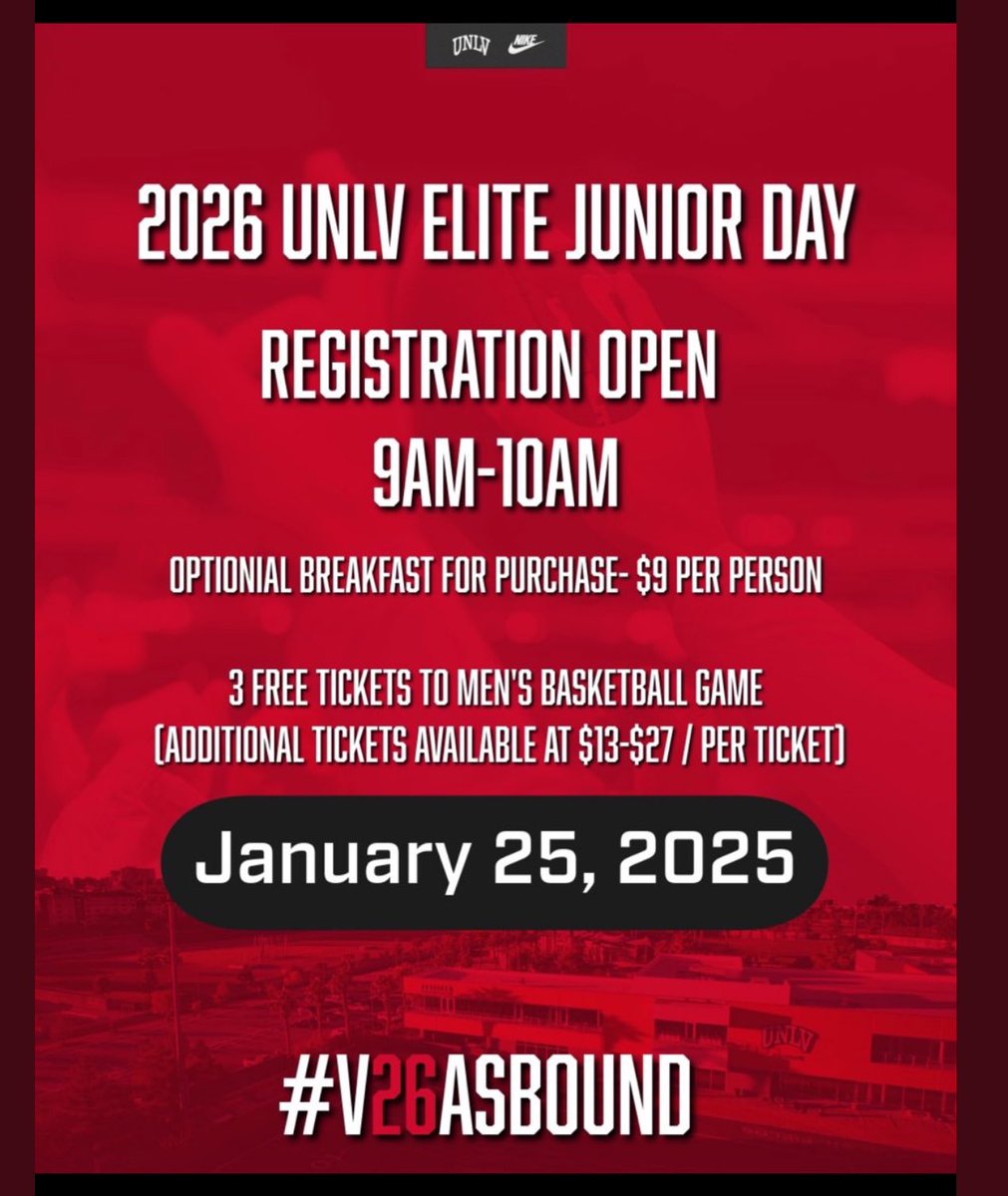 Looking forward to attending Junior Day at <a href="/unlvfootball/">UNLV Football</a> this Saturday. Thank you for the invite!

<a href="/alex_pallone/">Alex Pallone</a> <a href="/PrepRedzoneMI/">Prep Redzone Michigan</a> @247sports <a href="/AllenTrieu/">Allen Trieu</a> <a href="/TheD_Zone/">The D Zone</a> <a href="/RisingStars6/">Rising Stars Academy</a> <a href="/BHHS_FB/">BlackHawk Football</a>
<a href="/BHHSFB_BOOSTERS/">Bloomfield Hills Blackhawks Football</a> <a href="/MIexposure/">Michigan exposure</a>