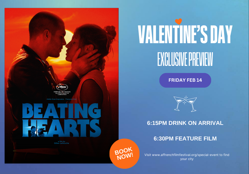 Valentine's Day plans? 💘
 
Catch an exclusive AF FFF25 preview of Beating Hearts – fresh from Cannes, starring Adèle Exarchopoulos &amp; François Civil!
 
One night only. Get your tickets now!

affrenchfilmfestival.org/special-event

#BeatingHearts #AFFFF25 #FrenchFilm