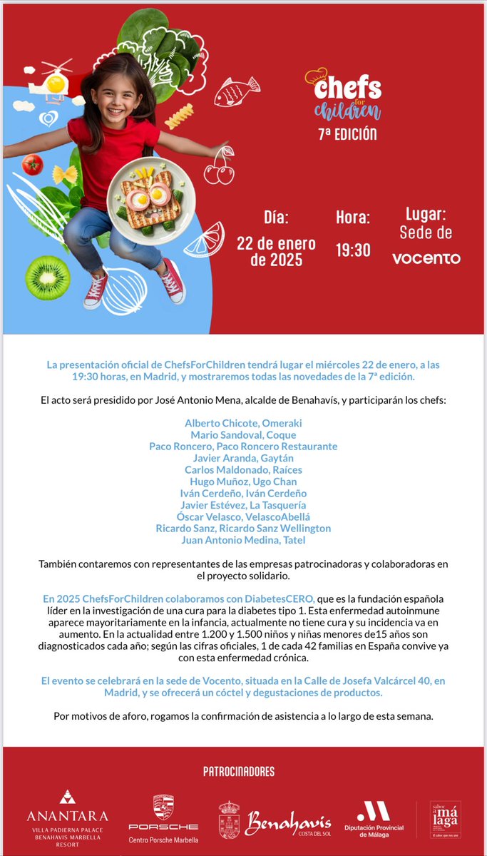 GastroPeriodism's tweet photo. desde @Vocento #chefsforchildren presenta #ComerSanoEsDivertido junto a la presentación de chefs y patrocinadores del evento! Gracias @PilarCandil y @LIMACOMUNICACI1 https://t.co/x9dlNV9Y86