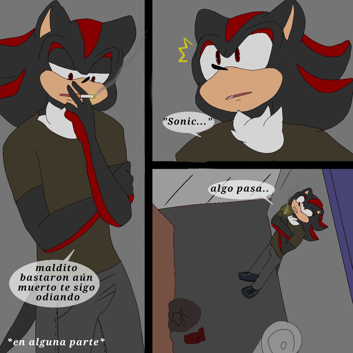 Siguente parte nenes y nenas de ueno les agradezco su apoyo y sus comentarios 🫶💗
.
.
Capt:5 part:9/9
.
#sonadow 
#SonicTheHedgehog #ShadowTheHedgehog #comic