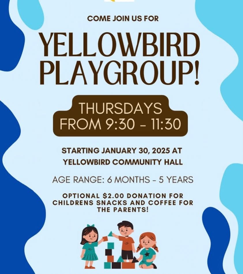 Coming soon! Parents, get to know your neighbours while your littles play. Join us at the hall for FREE playgroup. #keheewin #bearspaw