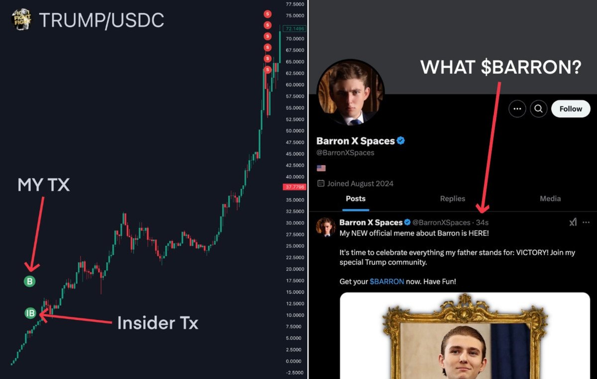 Danny_Crypton's tweet photo. Insiders who made $500M+ on $TRUMP and #MELANIA are gearing up for the next Big Launch.

By analyzing 6,000 buyers with secret filters, I found the insiders.

I see they’re gearing up for the NEXT, possibly $BARRON (official).

Track them now, and you could make MILLIONS in days 👇🧵