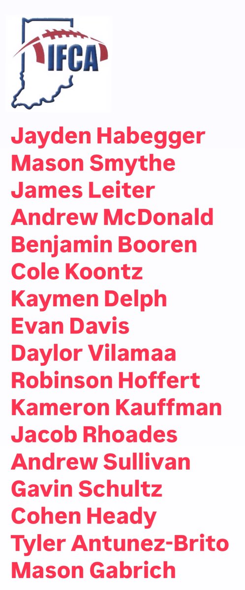 We are extremely proud to recognize these SEVENTEEN young men as members of the <a href="/INFBCoaches/">IFCA</a> Academic All-State Team!

17 of our 24 seniors have earned at least a 3.5 GPA and the 17 honorees is tied for the most of any team in the state!

Well done Tigers!!!