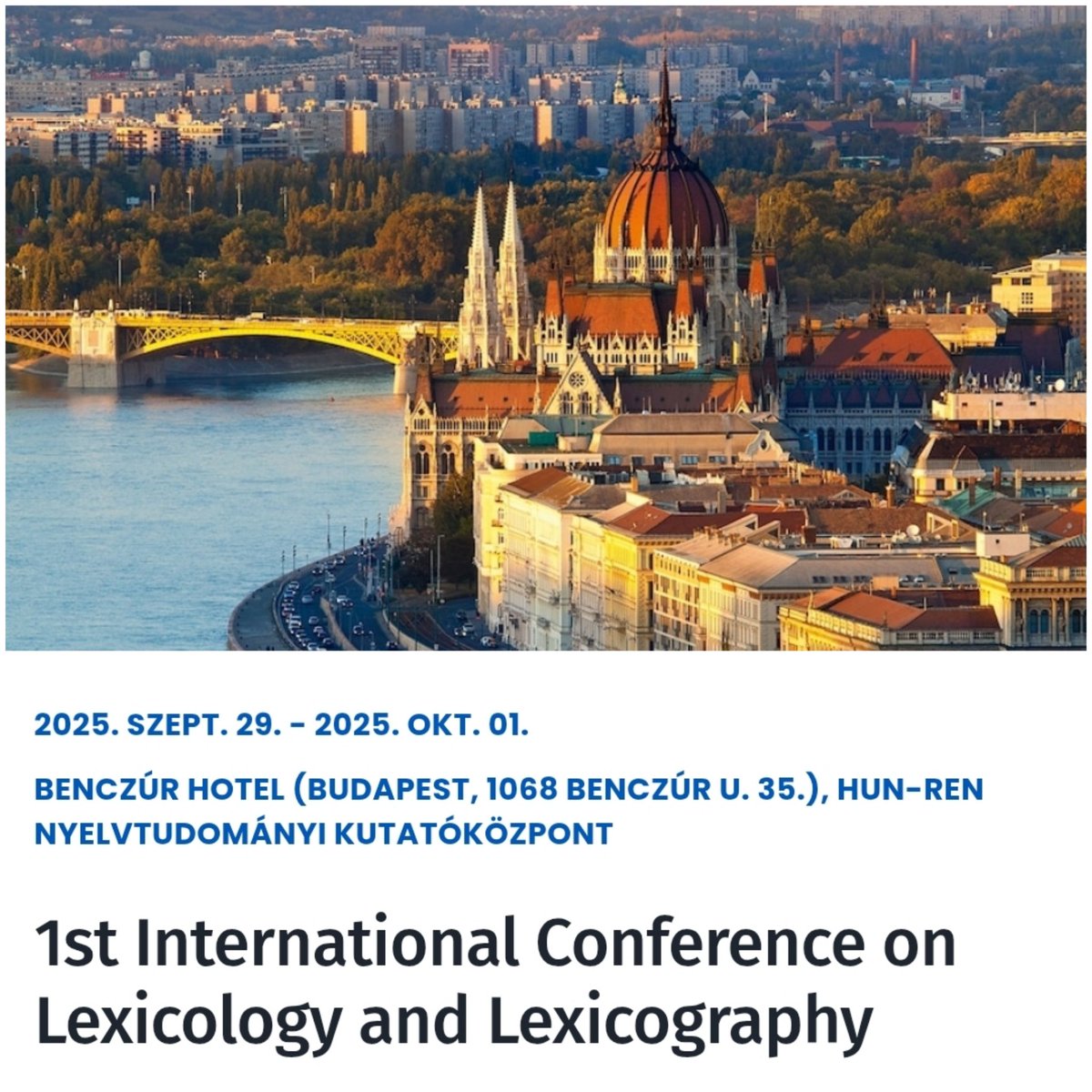CfP for the 1st International Conference on Lexicology and Lexicography in Budapest ⬇️
nytud.hu/esemeny/1st-in…
#lexicography #language