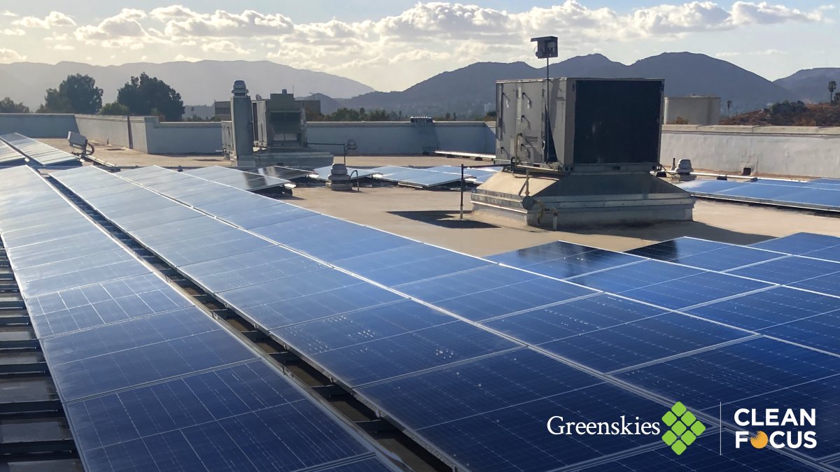 GreenskiesSolar's tweet image. Our recently completed 923 kW #RooftopSolar system in Riverside, CA is an excellent example of #CommercialSolar deployment. @GreenskiesSolar can help you maximize your roof’s potential with efficient solar solutions. #Sustainability #SolarPower #SustainableFuture #SolarEnergy