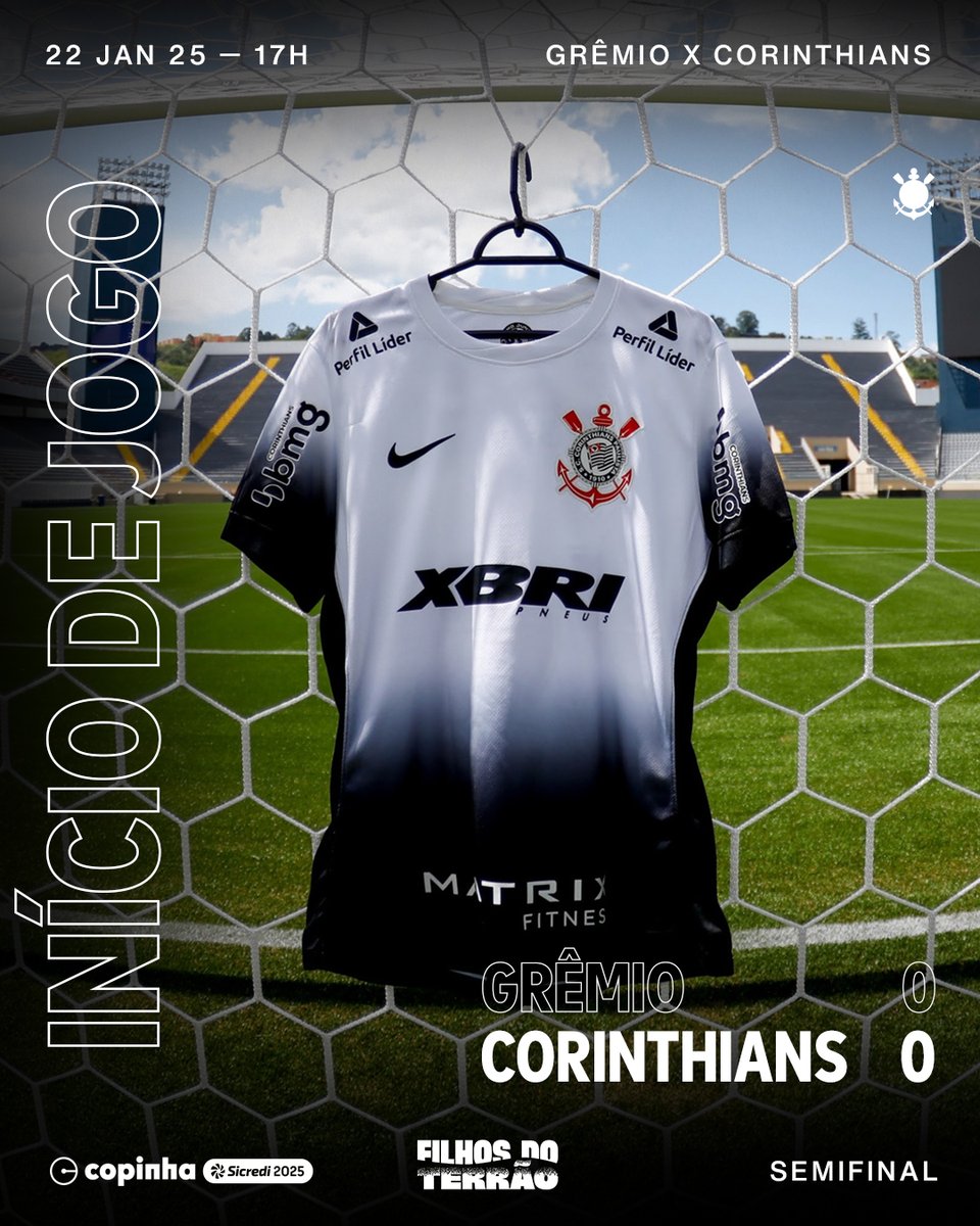 Corinthians's tweet photo. 1T | 00 min: COOOOOOOOOOOOOMEEEEEEEÇOOOOOOOUUUU O JOGO!! 

VAMOS, CORINTHIANS! 

#GRExSCCP (0-0)
#FilhosDoTerrão
#CorinthiansNaBase
#VaiCorinthians https://t.co/vqE9psmvGZ