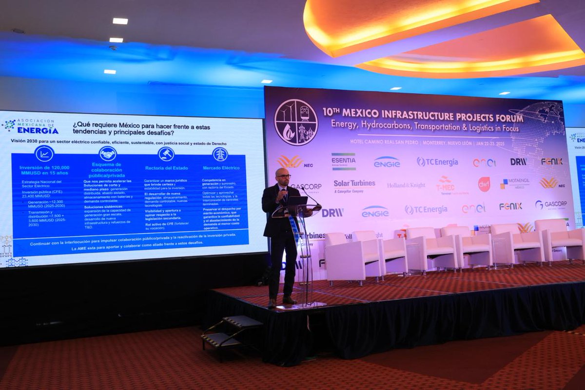 Nuestro CEO, Adalberto García, destacó en el Mexico Infrastructure Projects Forum estrategias clave para la transición energética. En AES México, seguimos impulsando un futuro sustentable.

#AESMéxico #EnergíaSustentable #TransiciónEnergética