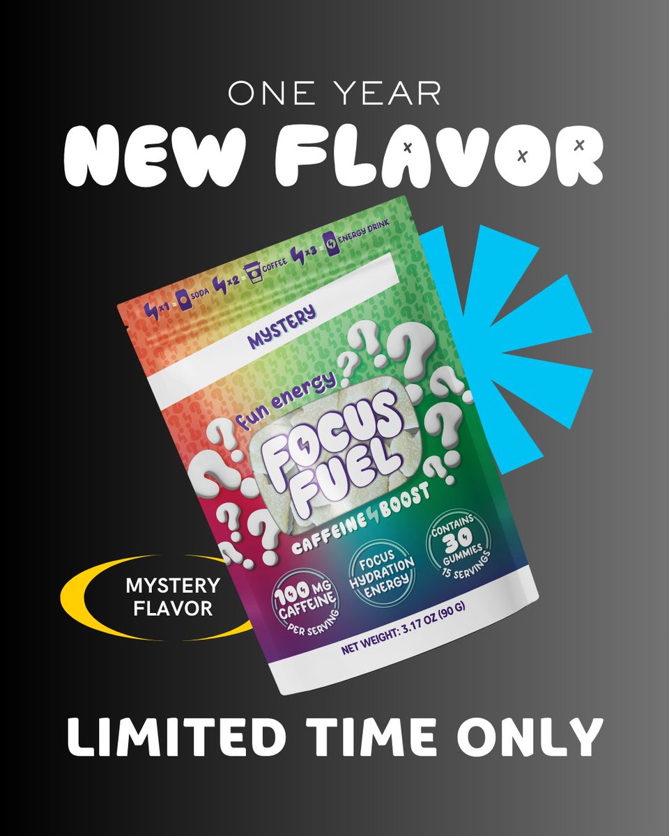 🎉FocusFuel turned 1 today 🎉

So, what does a year of incredible energy taste like?

Find out with our limited-edition Mystery Flavor - the most exciting thing we've ever made.

⚡️Act fast—this limited-edition drop won’t last long!

bit.ly/FFMystery