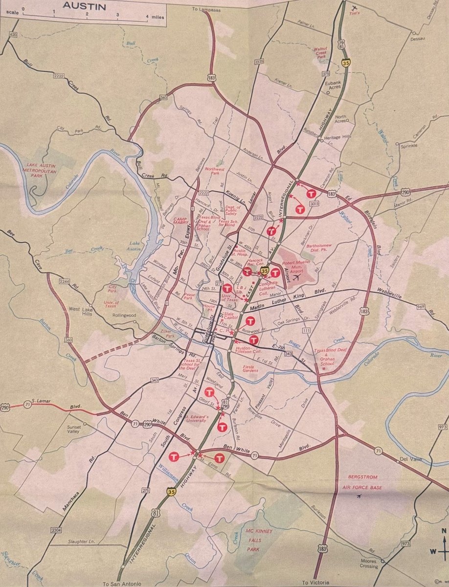 reuschj's tweet photo. I found this old map of @EvilMopacATX as a baby highway. 👶 https://t.co/o4c2yt1OM4