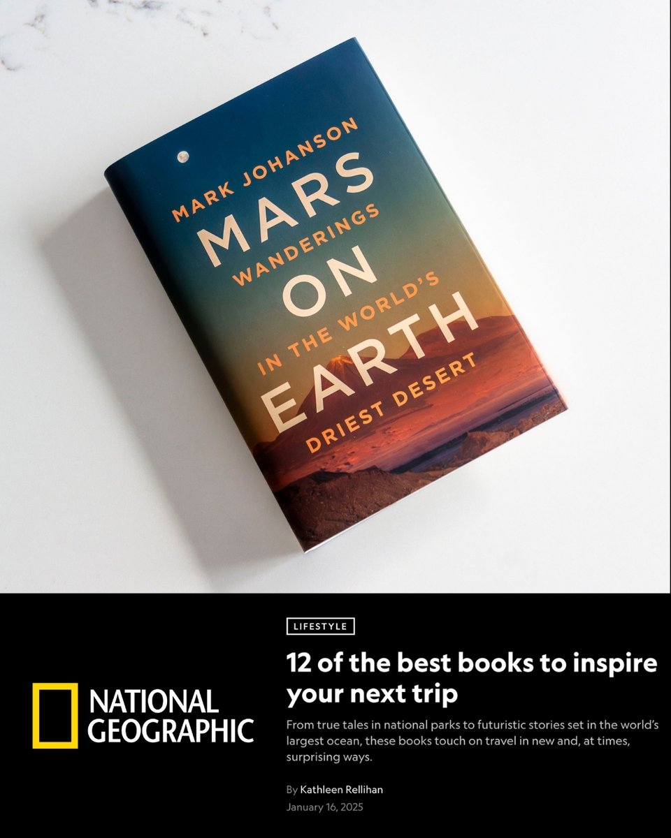 rmbooks (@rmbooks) on Twitter photo We looooove a good travel book roundup! Check out '12 of the best books to inspire your next trip' from <a href="/NatGeo/">National Geographic</a> – including Mars on Earth: Wanderings in the World’s Driest Desert by <a href="/MarkOnTheMap/">Mark Johanson</a> 🇨🇱
nationalgeographic.com/.../best-trave… We looooove a good travel book roundup! Check out '12 of the best books to inspire your next trip' from <a href="/NatGeo/">National Geographic</a> – including Mars on Earth: Wanderings in the World’s Driest Desert by <a href="/MarkOnTheMap/">Mark Johanson</a> 🇨🇱
nationalgeographic.com/.../best-trave…