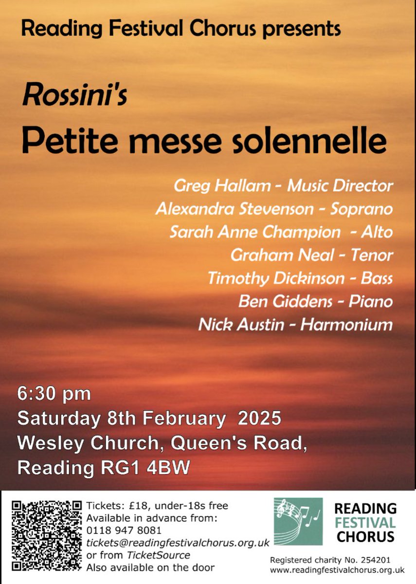 ReadingFestivalChorus (@reallyfabchoir) on Twitter photo On 8th February, we're performing Rossini with some fabulous musicians under the watchful baton of <a href="/_greghallam/">Greg Hallam</a>! 🎶
Tickets available at
ticketsource.co.uk/whats-on?q=rea… On 8th February, we're performing Rossini with some fabulous musicians under the watchful baton of <a href="/_greghallam/">Greg Hallam</a>! 🎶
Tickets available at
ticketsource.co.uk/whats-on?q=rea…