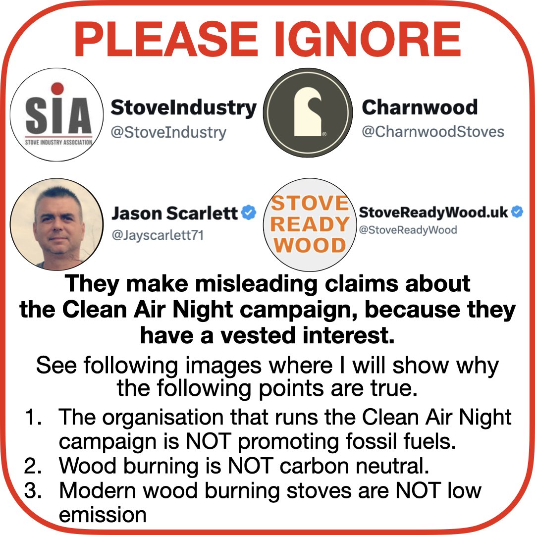 <a href="/UHSFT/">University Hospital Southampton 💙</a> Please ignore the following accounts. 
#CleanAirNight 

Pay particular attention to Point 3 in my images showing how modern wood burning stoves are NOT low emission. 
All burning will cause pollution, so Charnwood are unable to minimise the negatives.