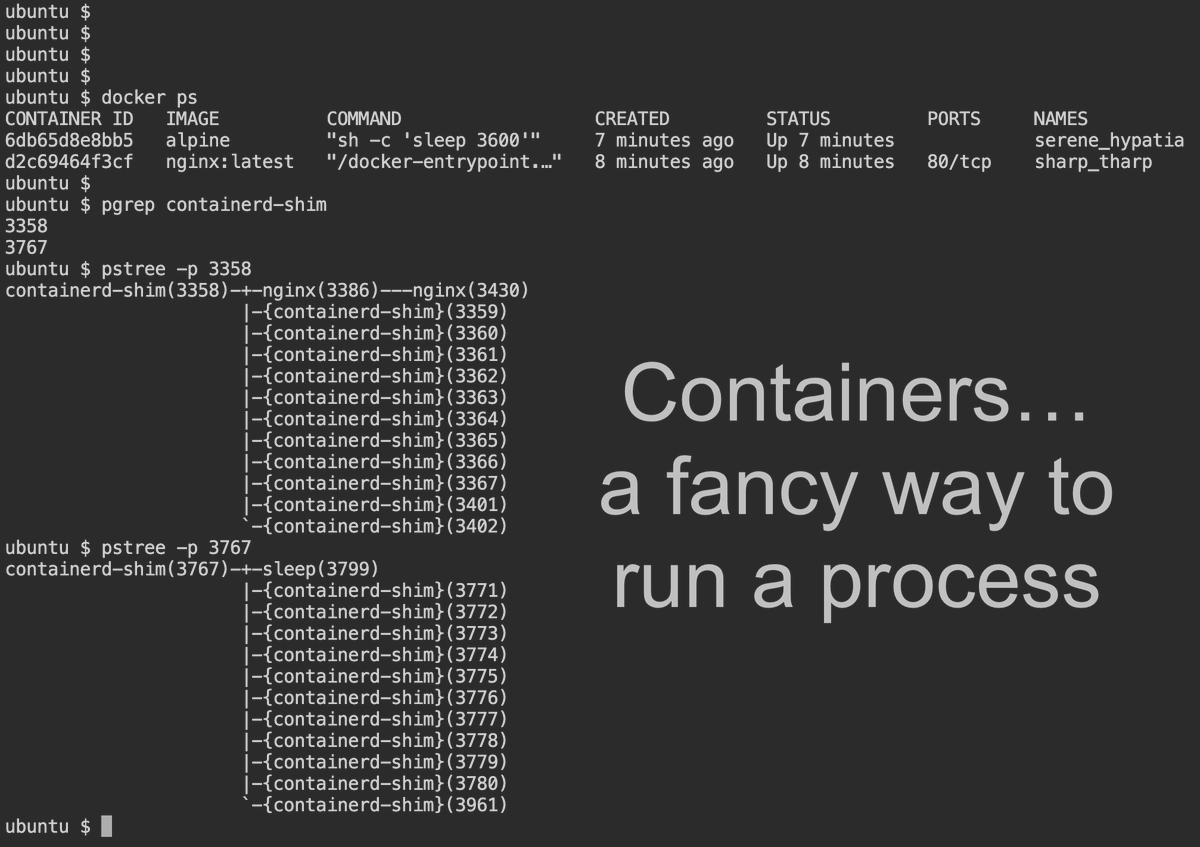 The word container is an overloaded term, check that the audience has the same definition, when using the word. #Docker  #OpenContainerInitiative