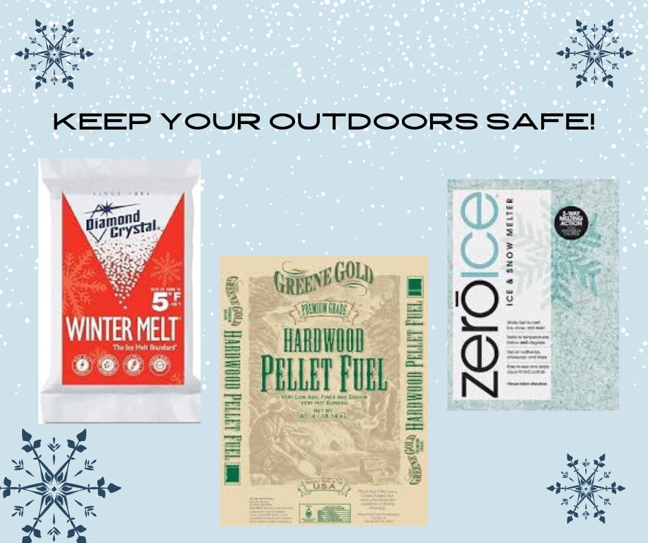 CarpetDepotHome's tweet photo. Winter-ready with our Ice Melt &amp; Rock Salt! ❄️

✅ Ice Melt (Safe for Concrete) - 20 lb bag: $12.99
50 lb bag: $25.99
✅ Diamond Crystal Rock Salt - 50 lb bag: $15.99
✅ Greene Gold Premium Plus Wood Pellets - 300.00/Ton
Stock up now and stay prepared for the winter season! 🧊 https://t.co/Dd8qLPHisL