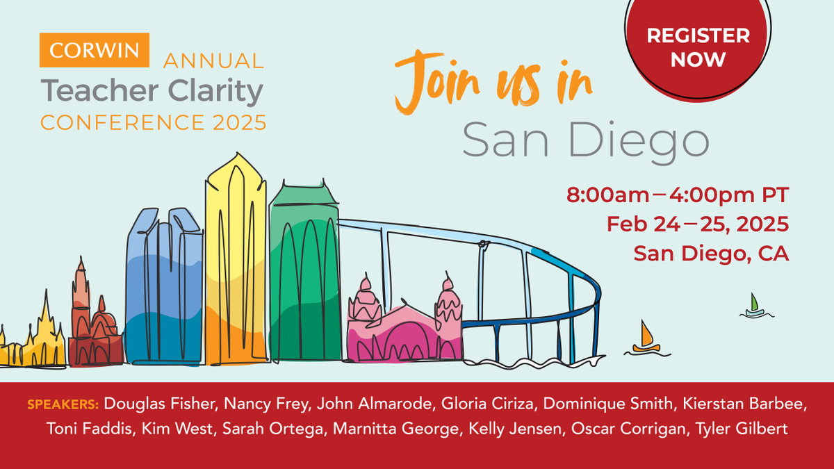 We're just over ONE month away from the 2025 Annual #TeacherClarity Conference in San Deigo. Will <a href="/nancyfrey/">Nancy Frey</a> and I see you there on February 24-25th? 

Register now: ow.ly/sihe50Uu8Ki