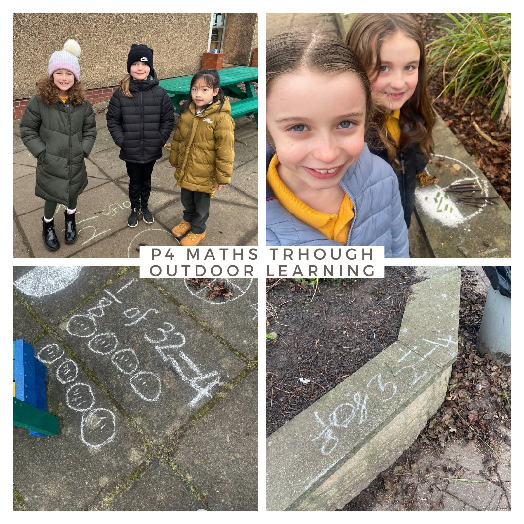 wlstnicholasps1's tweet photo. This week P4 have been exploring fractions through the natural environment. We have been using a variety of natural materials to show fractions of amounts and shapes and fractions on a number-line. #numeracystnics #outdoorlearningstnics #believingandachievingstnics https://t.co/3IzDxGu850