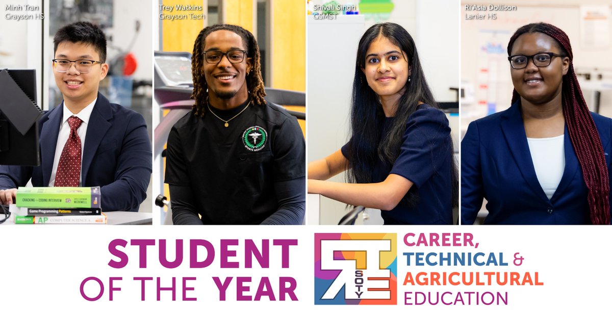 Gwinnett Co. Schools (@gwinnettschools) on Twitter photo We're celebrating a <a href="/GCPSCTE/">GCPS Academies and CTAE</a> student of the year at each high school! Today, we honor Minh Tran of Grayson HS, Trey Watkins from the Grayson Technical Education Program, Shivali Singh of GSMST, and Ri'Asia Dollison of Lanier HS. #ExploreYourFuture here: online.fliphtml5.com/vvpnp/utzc/ We're celebrating a <a href="/GCPSCTE/">GCPS Academies and CTAE</a> student of the year at each high school! Today, we honor Minh Tran of Grayson HS, Trey Watkins from the Grayson Technical Education Program, Shivali Singh of GSMST, and Ri'Asia Dollison of Lanier HS. #ExploreYourFuture here: online.fliphtml5.com/vvpnp/utzc/