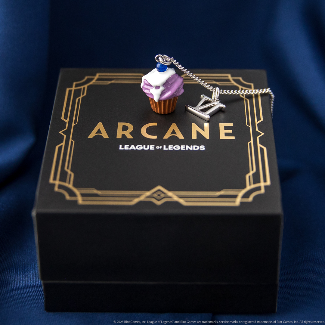You're Hot, Cupcake! 🧁🔥 Launching tomorrow, Thursday, January 23, at 9am PT! Don't miss out on this sweet addition. 💖✨ 
#Arcane #LeagueOfLegends #RockLoveJewelry ⁠

Learn more: l8r.it/rmmk