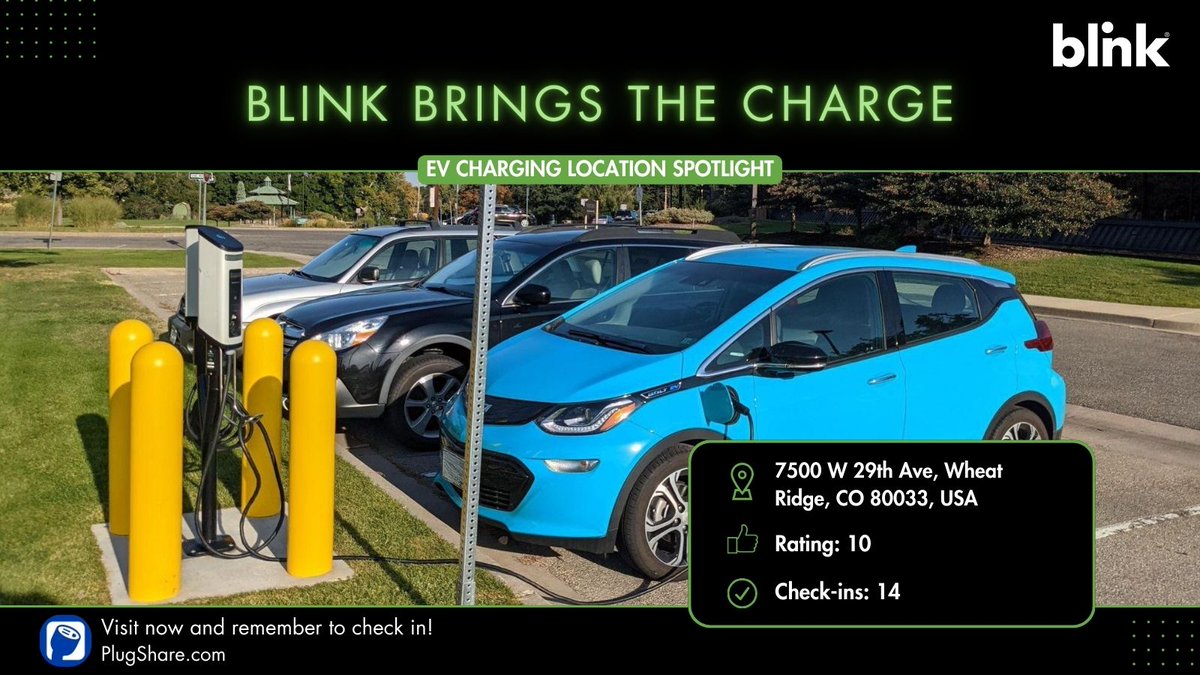BlinkCharging's tweet image. 🚗⚡ Stay Powered at Wheat Ridge City Hall!

Located at 7500 W 29th Ave, Wheat Ridge, CO, this Blink charging station ensures your EV is road-ready as you visit the city.

🔗 View on PlugShare: ow.ly/r13P50UIgES

#BlinkCharging #EVTravel
@plugshare