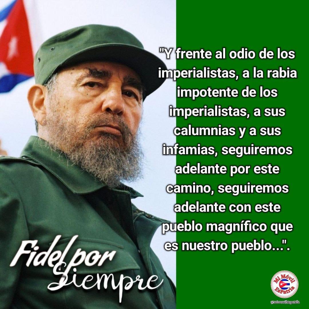“Cuando yo oigo hablar de columnas, […] de frentes de combate, […] de tropas más o menos numerosas, yo siempre pienso: he aquí nuestra más firme columna, nuestra mejor tropa, la única tropa que es capaz de ganar sola la guerra: ¡Esa tropa es el pueblo!”
Fidel 
#PuebloUniformado