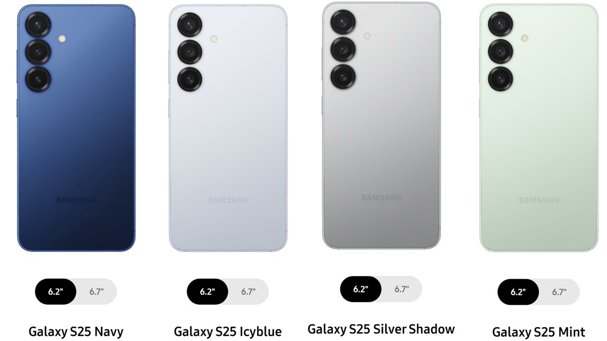 HarshithLucky3's tweet photo. Samsung Galaxy S25 | S25+ Colours
#SamsungUnpacked #GalaxyAI #GalaxyUnpacked #Samsung #S25 #S25Plus #unpacked https://t.co/OvzH3p0pzp