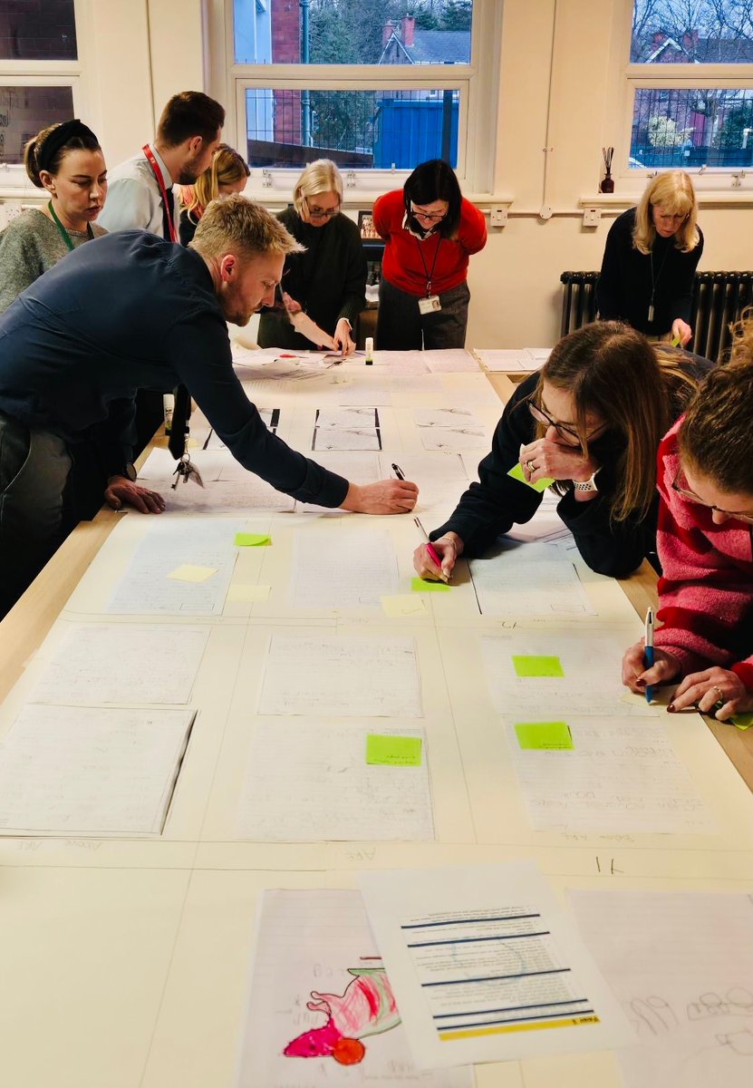 WoodchurchRoad's tweet photo. Excellent staff meeting tonight, collaboratively moderating our โwall paperโ of Autumn writing! ๐๐ญ Deep discussions on writing targets are shaping our vision for even greater progress. Proud of this dedicated crew! #WritingModeration #Teamwork #raisingstandards https://t.co/51moo46y2l