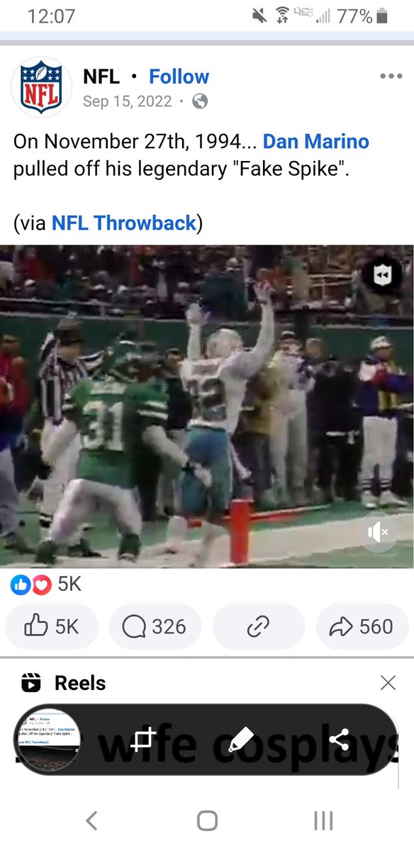 frankasu03's tweet photo. @NFL @nyjets @NFLLegacy Someone fire up the Dan Marino "fake spike" from November 1994. The CB covering Mark Ingram on the TD? Glenn, baby! https://t.co/0AOXAxkJDV