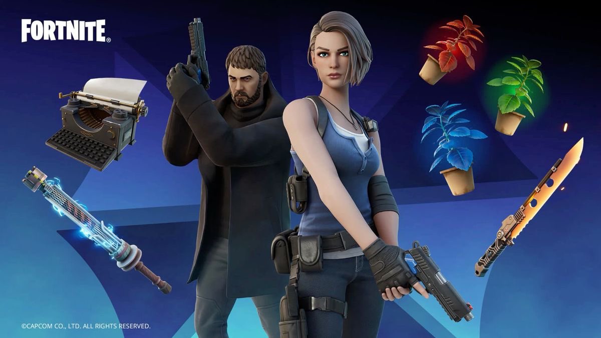 XxFortniteRExX's tweet photo. Day 100 of asking @FortniteGame @EpicGames to bring back @RE_Games @CapcomUSA_ #Fortnite #ResidentEvil #LeonKennedy #ClaireRedfield #JillValentine #ChrisRedfield https://t.co/ymxlei4iKu