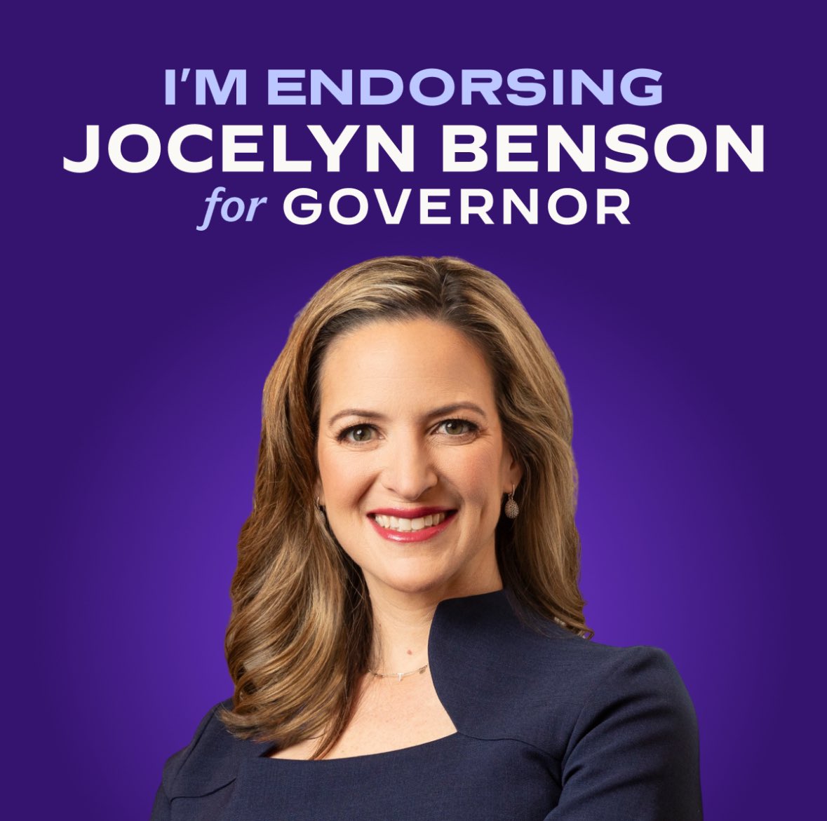Michiganders deserve a Governor who always has our backs, who sides with the little guy over the powerful, who doesn’t back down from necessary fights. That’s why I am proud to endorse <a href="/JocelynBenson/">Jocelyn Benson</a> for Governor. 
For me this is personal. I grew up in a rural northern Michigan