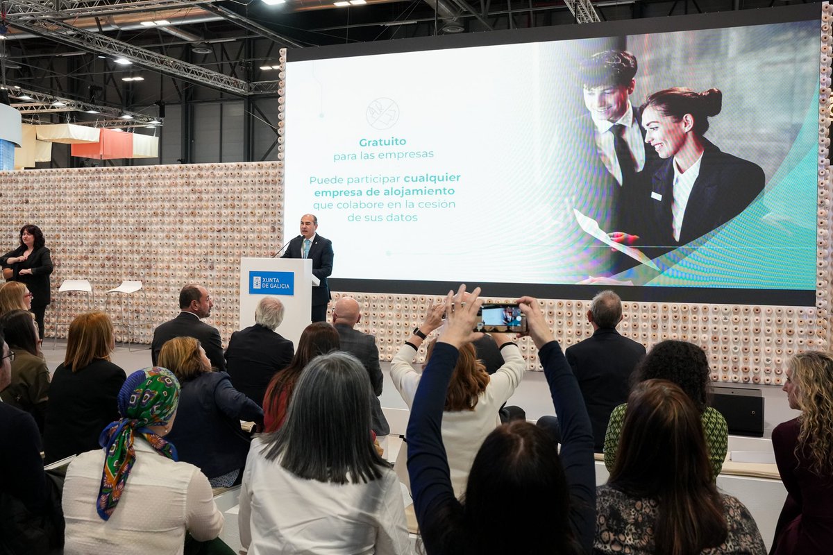 ClusterGalicia's tweet photo. 📣 El Clúster Turismo de #Galicia ha presentado hoy en #FITUR2025 el Sistema de Monitorización y Análisis de Datos de Alojamiento (#SIMADA), una herramienta gratuita que facilita la toma de decisiones por parte de los alojamientos. https://t.co/5bTxqwx74W