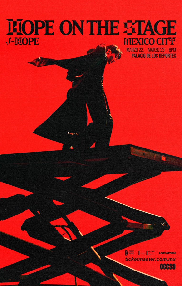 ticketelhamster's tweet image. 🚨J-HOPE en CDMX
🎫Venta Weverse HOY 3 PM

🔗22 de marzo: ticketmaster.com.mx/event/1400622D…

🔗23 de marzo: ticketmaster.com.mx/event/1400622D…

〰️Apertura fila virtual: YA ABIERTA⚠️

🗝️Tu código es el NÚMERO DE ARMY MEMBERSHIP registrado.

💳Se aceptan todas las tarjetas VISA, MASTERCARD y AMEX.…