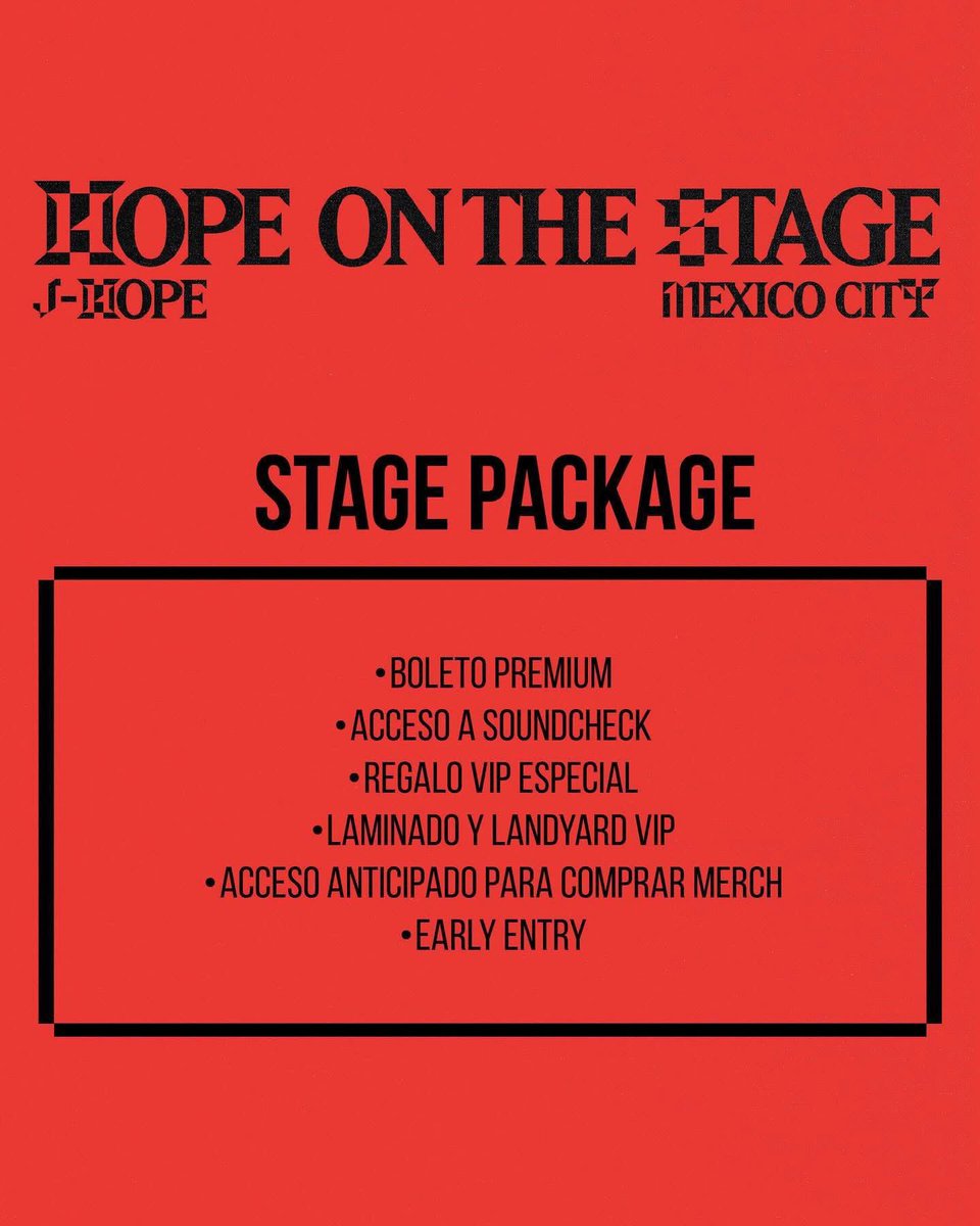 ticketelhamster's tweet image. 🚨J-HOPE en CDMX
🎫Venta Weverse HOY 3 PM

🔗22 de marzo: ticketmaster.com.mx/event/1400622D…

🔗23 de marzo: ticketmaster.com.mx/event/1400622D…

〰️Apertura fila virtual: YA ABIERTA⚠️

🗝️Tu código es el NÚMERO DE ARMY MEMBERSHIP registrado.

💳Se aceptan todas las tarjetas VISA, MASTERCARD y AMEX.…