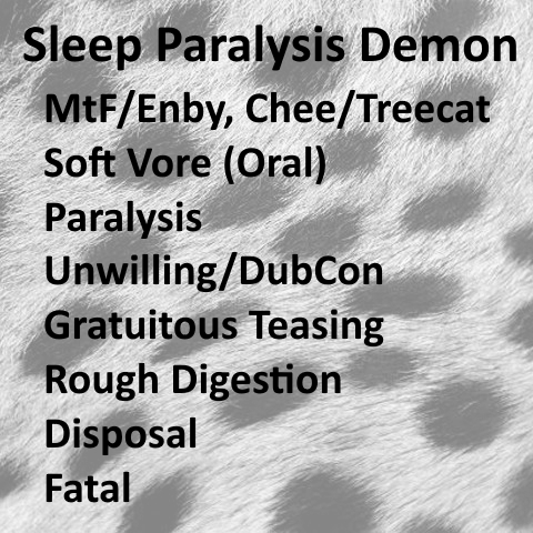 And here's a personal story for @maventreecat featuring Kim getting a bit too hungry for Maven's good!

Please read the post description for important clarifications about Sleep Paralysis!

furaffinity.net/view/59610526