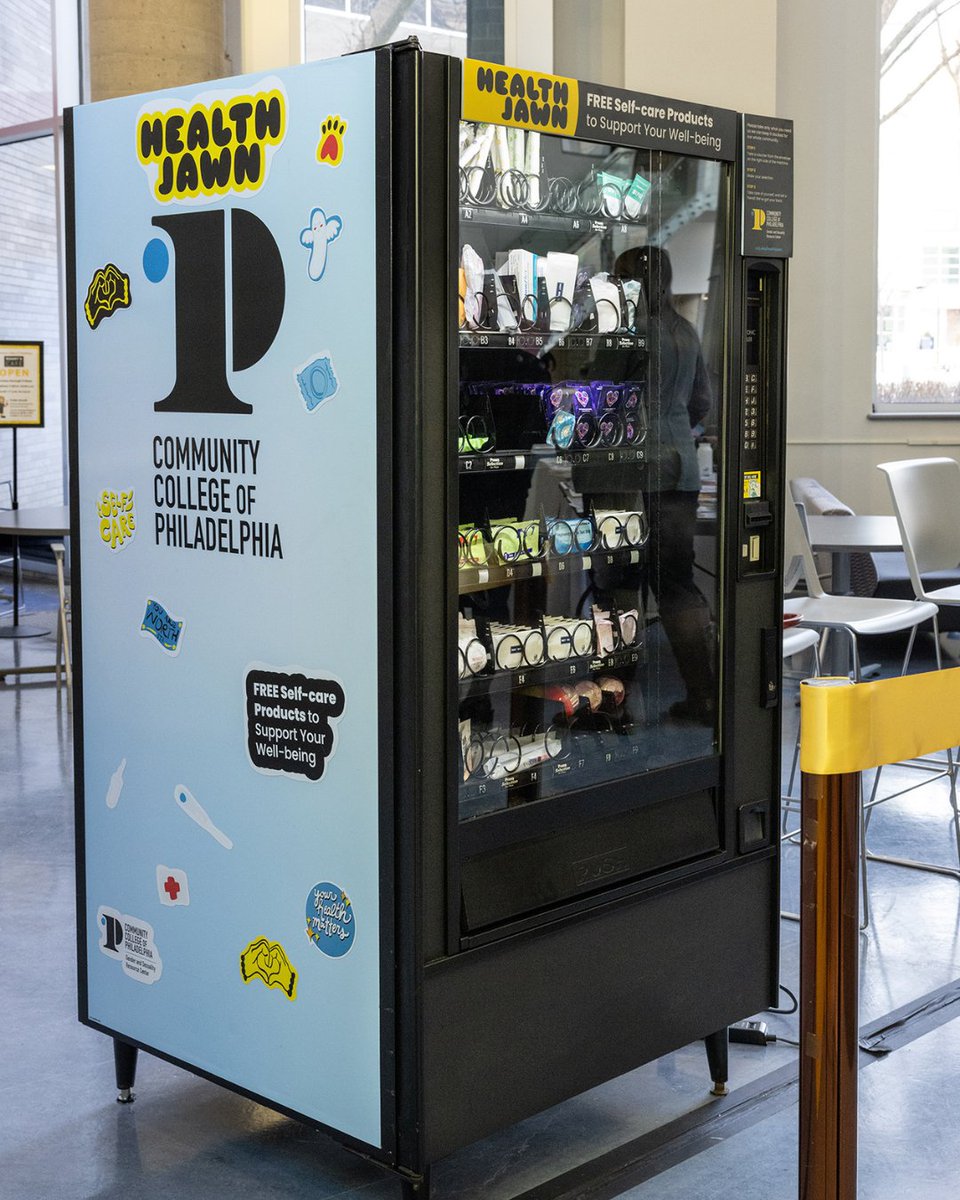 🎉 Yesterday, Community College of Philadelphia celebrated the launch of the Gender and Sexuality Resource Center AND unveiled our new Health Jawn—a health vending machine located in Bonnell!