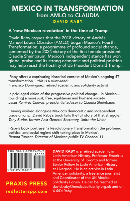 DLRaby's tweet photo. It's coming: launch of my book "Mexico In Transformation" at @LatAmericaConf 2025 on 8 February at Hamilton House #NEUnion London WC1H 9BD @labourfplam @alboradanet @FriendsLatinAm @MarielaInt https://t.co/6kBkbA2fg1
