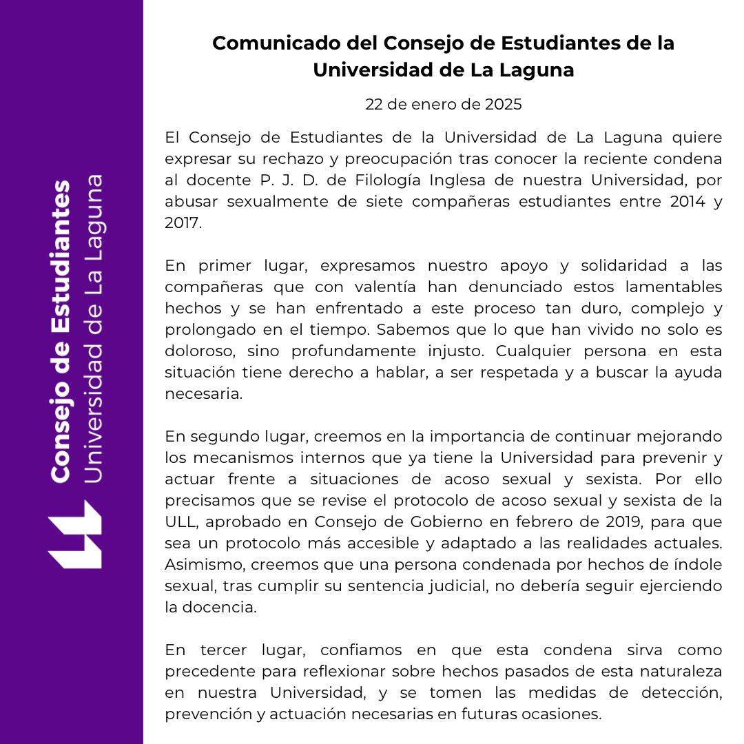 Consejo de Estudiantes ULL tweet media