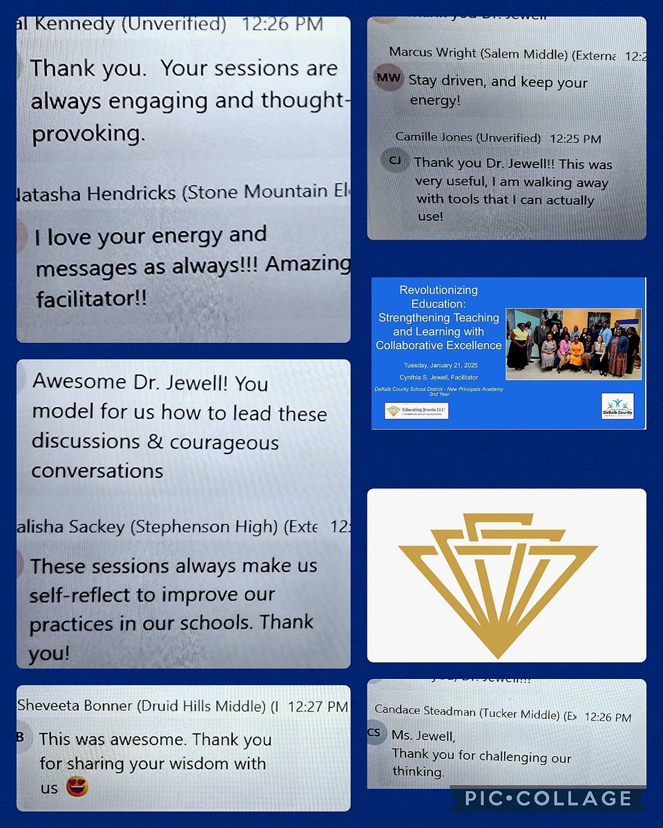 CynthiaSJewell's tweet photo. It might be 🥶 outside, but my ❤️ is warm and filled with joy based on the feedback from yesterday's session @COSDeKalbCounty @EDUJewelsLLC! It is indeed an honor to support the work happening in @DeKalbSchools by providing practical tips to principals on PLCs! #PrincipalPLC https://t.co/KK2LTkafuh