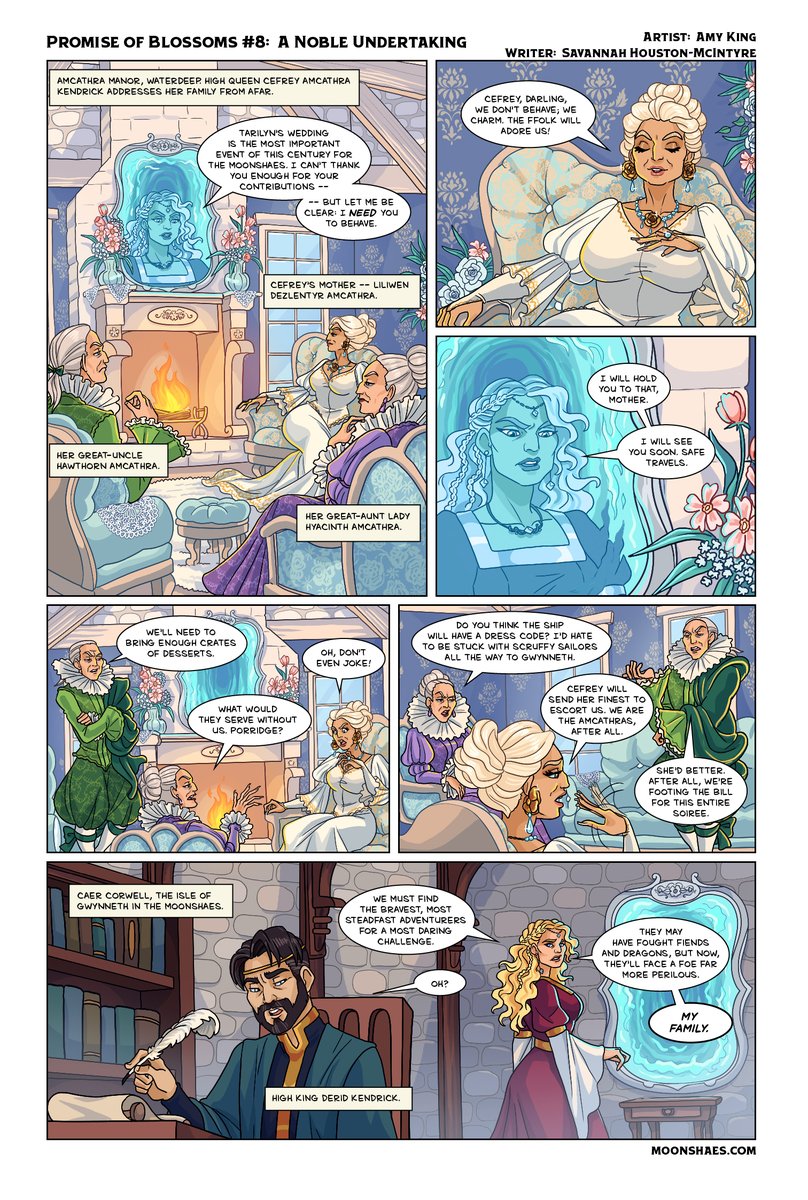 Weddings bring people together who don't normally meet. Add nobility to the mix and you've got a challenge worthy of the bravest adventurers. These might be social encounters but in a Moonshae adventure that can be extremely hazardous!
Promise of Blossoms #8 "A Noble Undertaking"