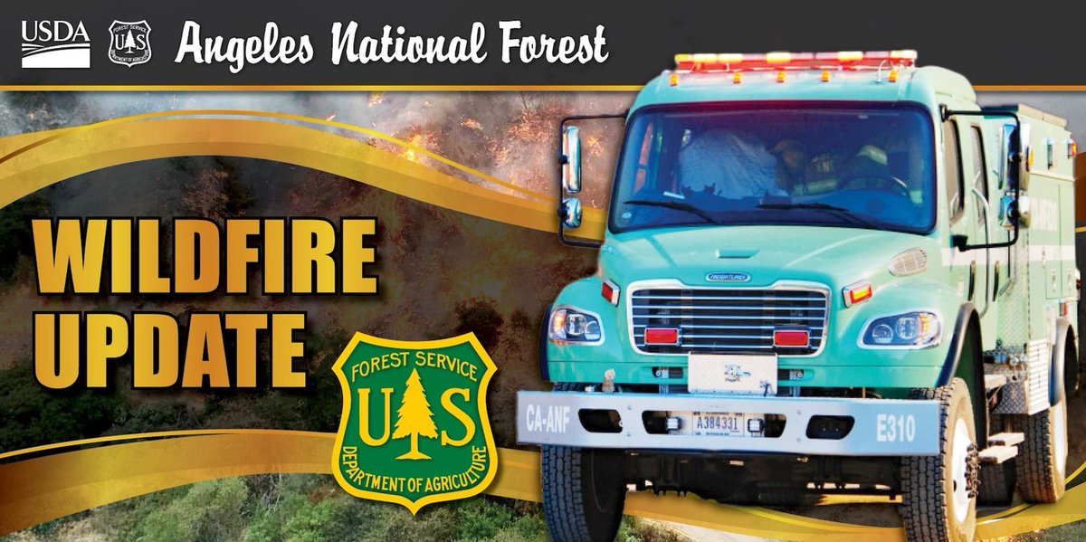 Angeles_NF's tweet photo. #HughesFire 
Acres: 3,400 acres 
Containment: 0%

Evacuation ORDERS issued for:
-Castaic Lake
-Ridge Route
-Paradise Ranch Rd
-North Lake Elementary 
-Sloan Cyn Rd 
-Green Hill Drive
-Hill Crest Park Way
-Romeaow Cyn Drive
-Hasley Cyn 
-Canebridge Area
-Charlie Canyon Area 

Current Road Closures:
-Lake Hughes exist routes (south & north)
-Ridge Route Rd at Lake Hughes
-Ridge Route Rd at Templin Hwy
-Lake Hughes at Pine Cyn
-Dry Gulch at San Francisquito Cyn Rd
-Golden State Freeway 
-Bitter Cyn 
-Sterling Lane