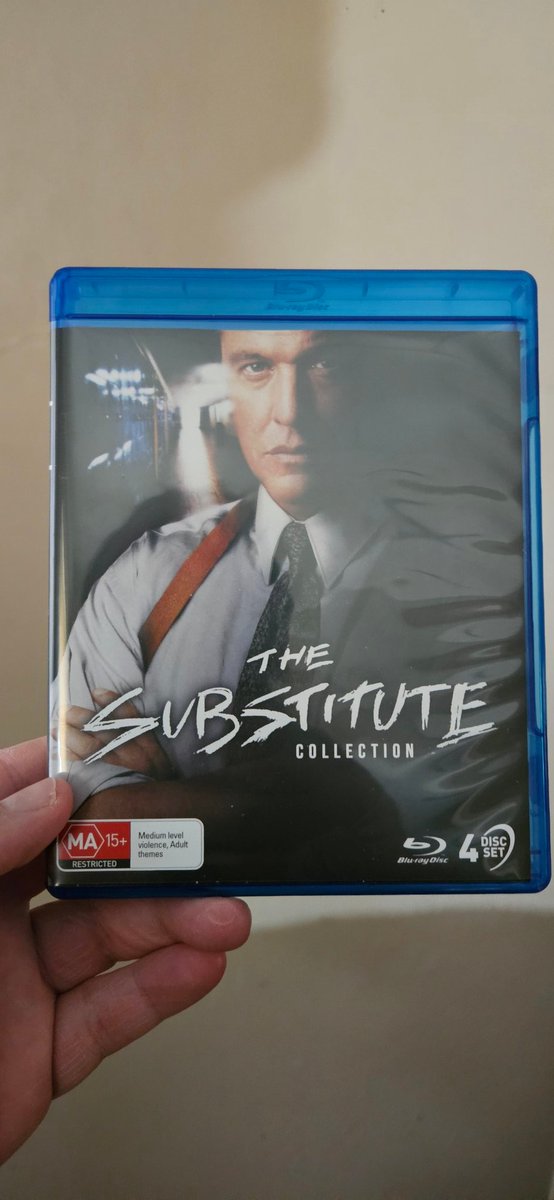 ReelPopornGeek's tweet image. The first of two new additions to my #PhysicalMedia collection that I received in the mail yesterday. Distributed by @viavisionent and bought via @diabolikdvd. I look forward to cracking this open when I can; it's been a minute since I've seen these films.
#TheSubstitute