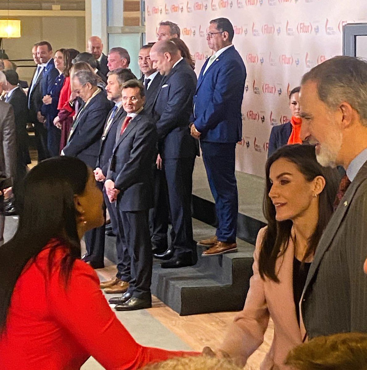 InturNicaragua's tweet photo. Fotografía oficial de la inauguración de Fitur 2025 con los reyes de España 🇪🇸 

#FITUR2025 https://t.co/vn8AGHY1pi