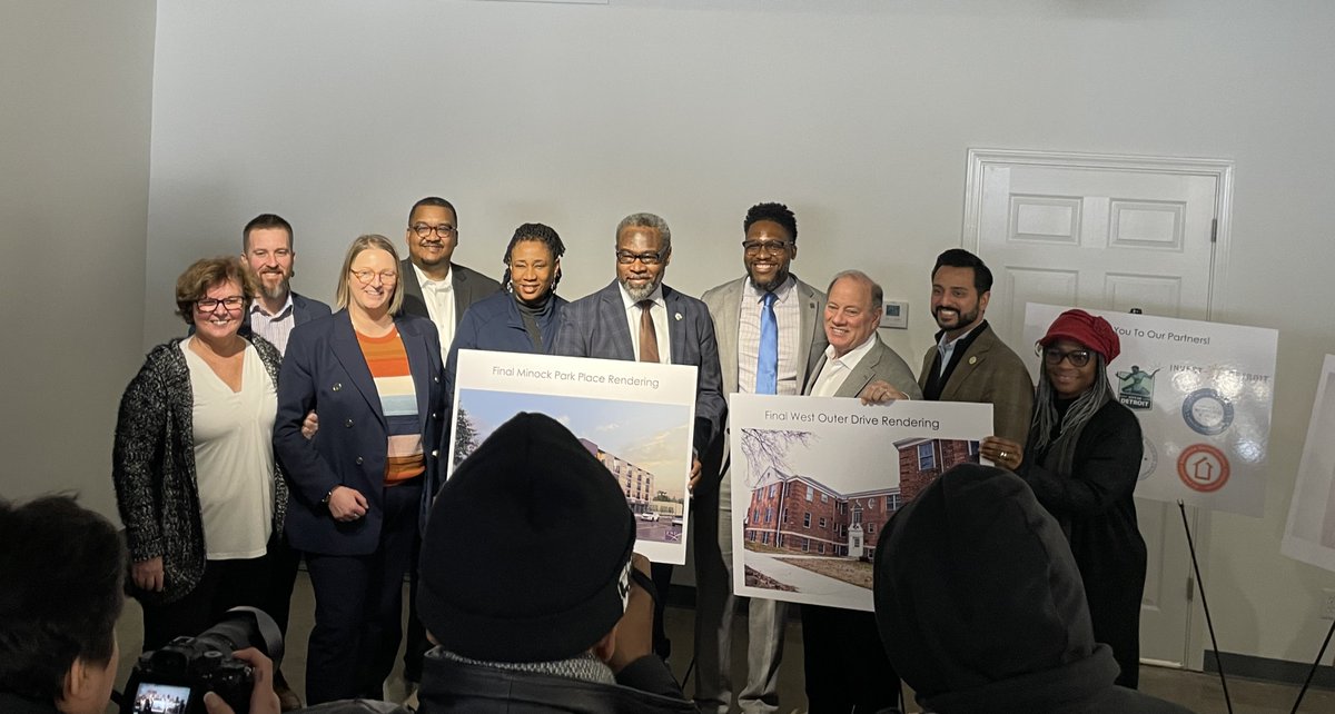 FSPArchitects1's tweet image. 🎉 Big news in Grandmont-Rosedale! Today, we broke ground on Minock Park Place—a 4-story project with retail space + 42 affordable senior housing units. Congratulations to our partners: @GRDC_DETROIT, @Cinnaire, and Ethos Development Partners for bringing this vision to life. 👏